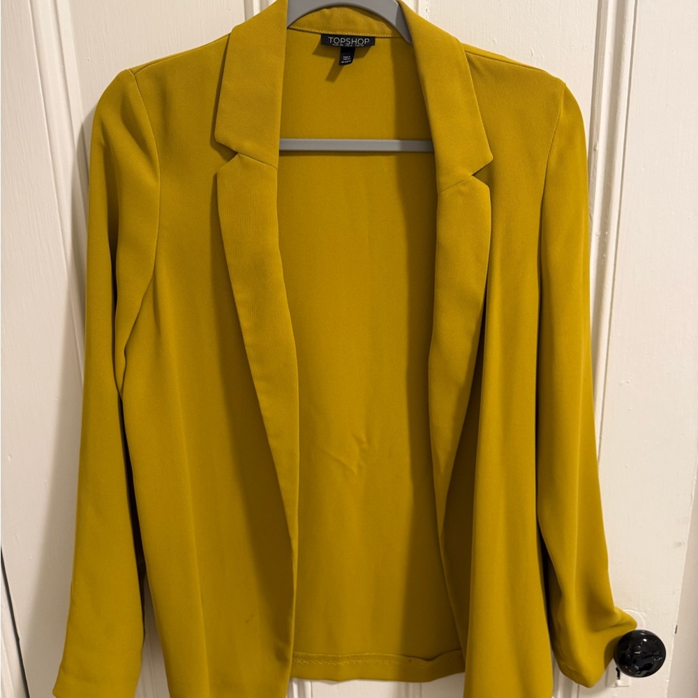 Topshop Vibrant Yellow Blazer for Women
